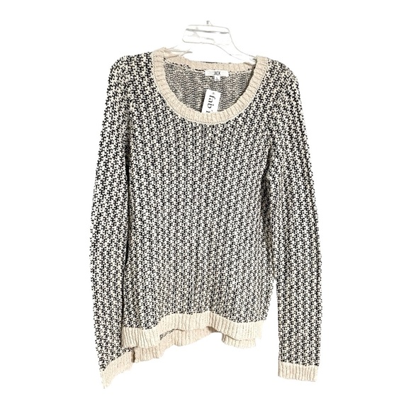 Jack by Fab'rik & Cream and black Sweater scoop neck, pullover size L. Cotton - Picture 1 of 12
